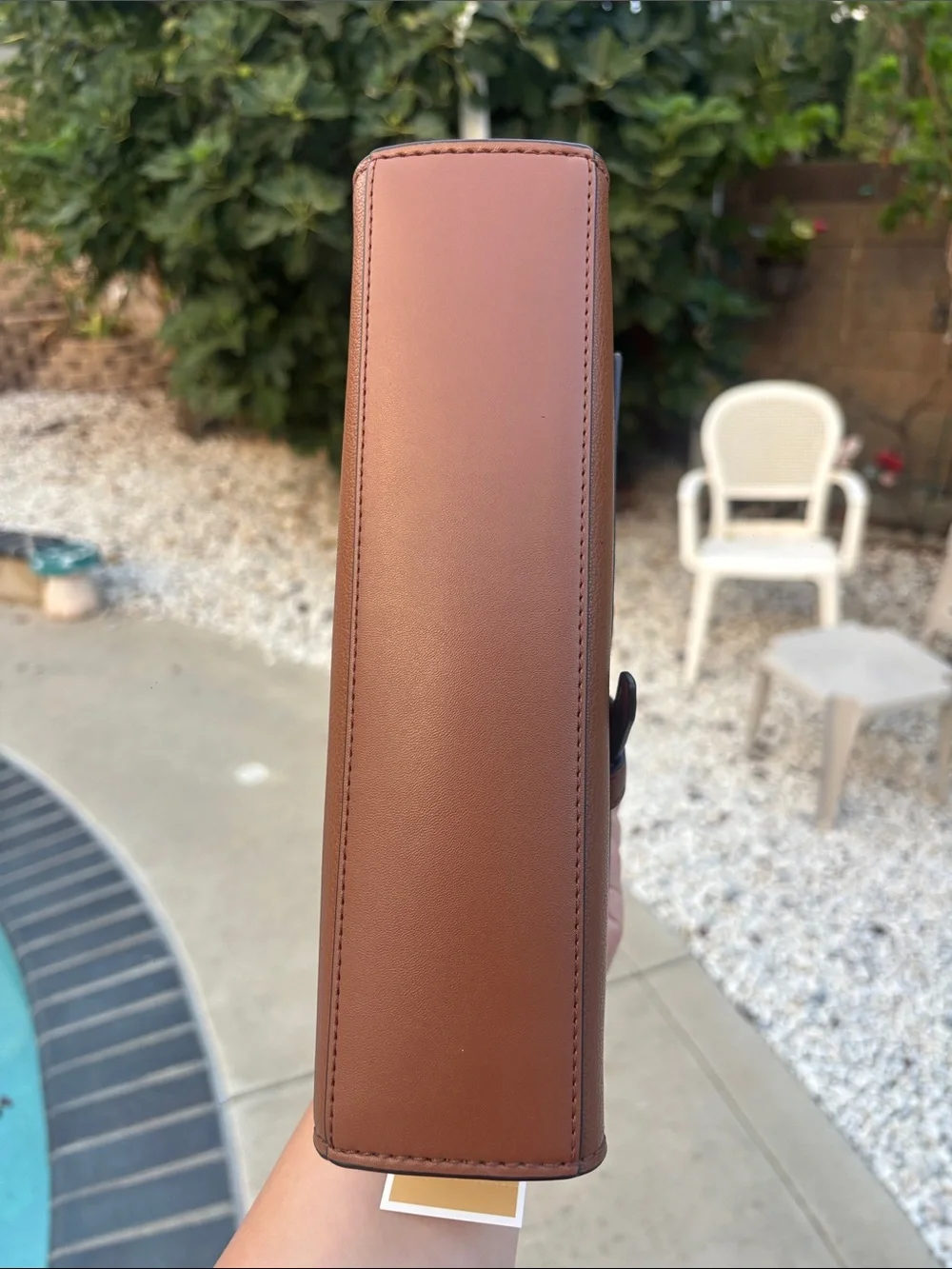 Michael Kors Greta Cognac Brown Leather Mini Satchel